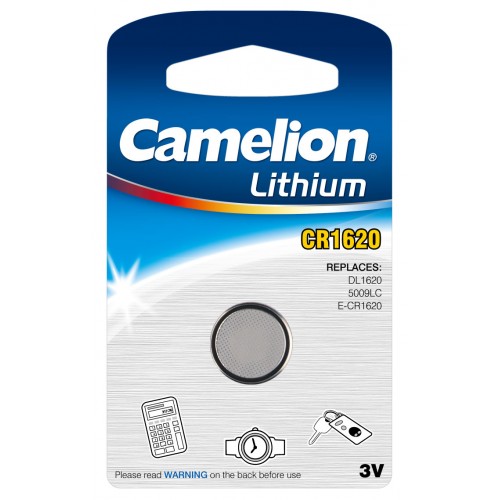 Camelion CR1620, ličio, 1 vnt. Baterijos Camelion