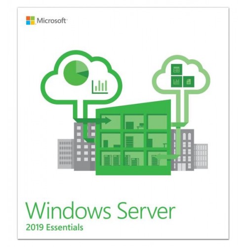 Microsoft Windows Server Essentials 2019 Oem G3S-01299 DVD-ROM, 1 serveris (1–2 CPU)