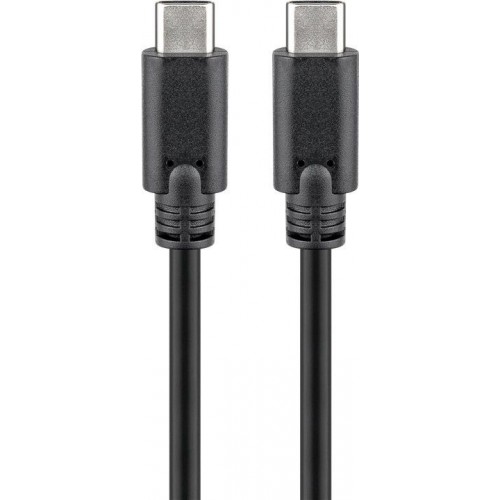 Goobay 67976 USB-C 3.1 kartos 1 laidas, juodas, 1m Laidai, kabeliai ir įrankiai Goobay