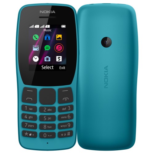 Nokia 110 TA-1192 Blue, 1,77 colio, TFT, 120 x 160 pikselių, 4 MB, 4 MB, Dvi SIM kortelės, Mini