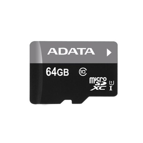 ADATA Premier UHS-I 64 GB, MicroSDXC, Flash atminties klasė 10, SD adapteris Atminties kortelės