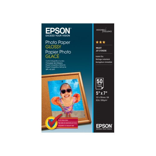 Epson Photo Paper Glossy 50 lapų, 13 x 18 cm, 200 g/m Spausdintuvų reikmenys Epson