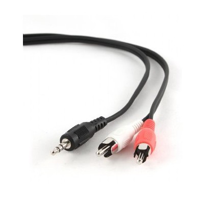 Cablexpert 1,5 m, 3,5 mm / 2xRCA, M/M 1,5 m, juoda, raudona, balta Laidai, kabeliai ir įrankiai