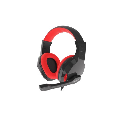 GENESIS ARGON 110 žaidimų ausinės, ant ausies, laidinis, mikrofonas, juoda/raudona Ausinės ir