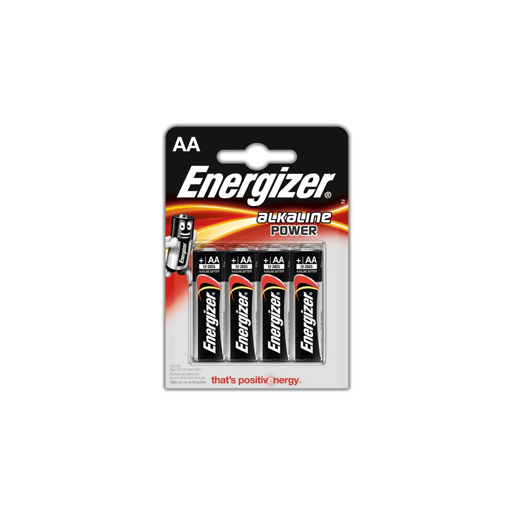 Energizer AA/LR6, šarminė galia, 4 vnt. Baterijos Energizer