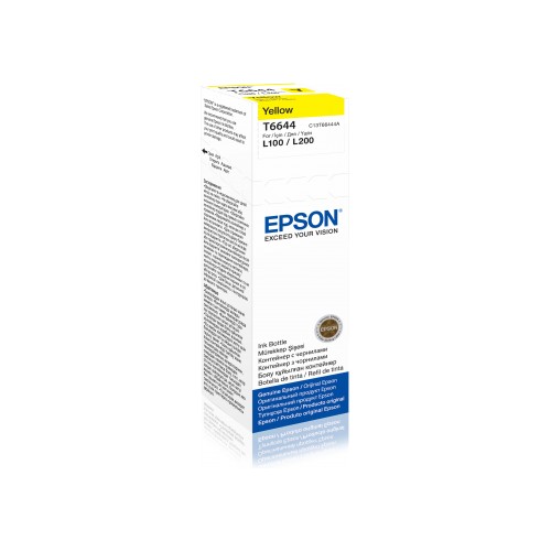 Epson T6644 rašalo buteliukas 70 ml rašalo kasetė, geltona Spausdintuvų reikmenys Epson