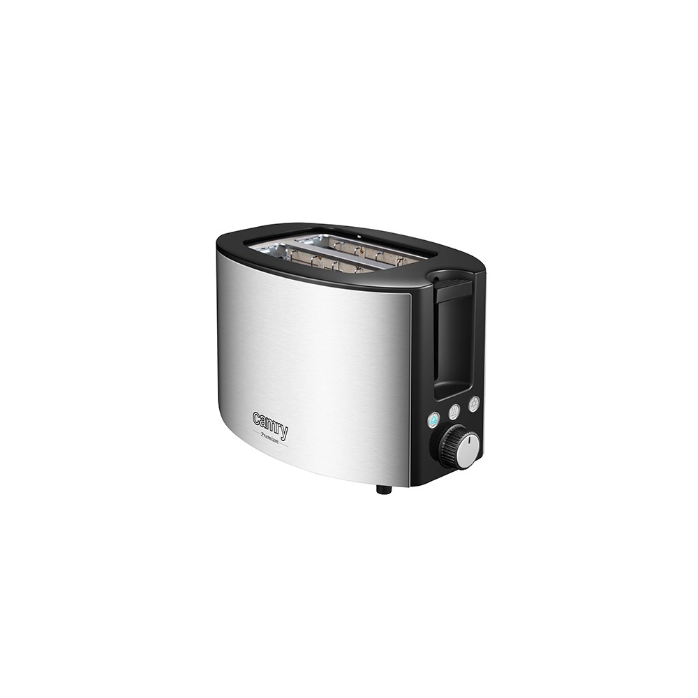 Camry Toaster CR 3215 Power 1000 W, Number of slots 2, Housing material Stainless steel, Black/Stainless steel