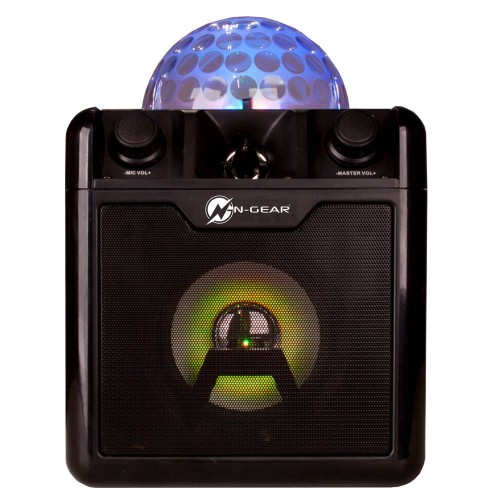 N-Gear nešiojamasis „Bluetooth“ ir „Disco“ karaoke garsiakalbis „Disco Block 410 50 W“