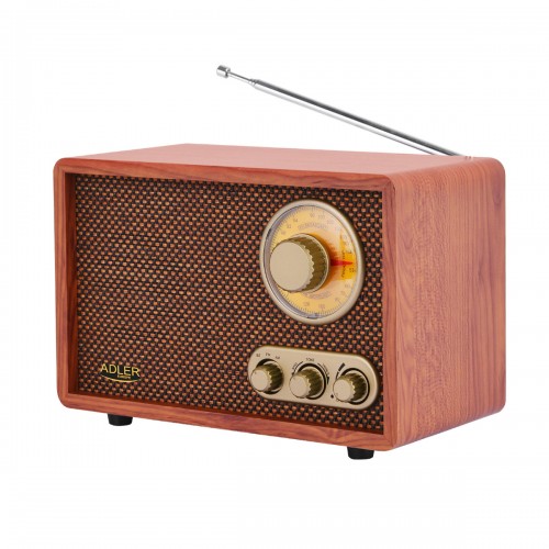 Adler Retro Radio AD 1171 10 W, Brown, Bluetooth