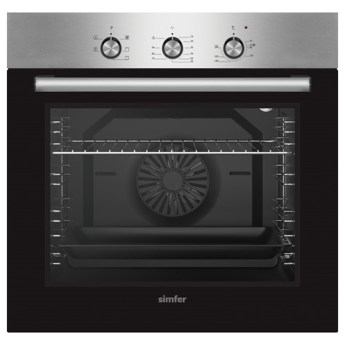 Simfer Oven 8106AERIM 80 L, 6 (0+5) Function, Easy to Clean, Mechanical control, Height 60 cm, Width 60 cm, Inox