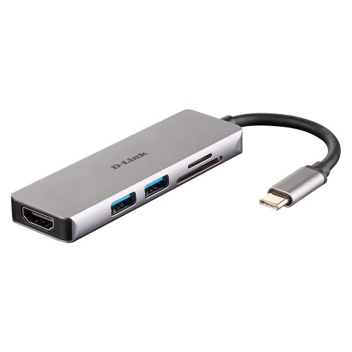 D-Link 5-in-1 USB-C Hub with HDMI and SD/microSD Card Reader DUB-M530 0.11 m