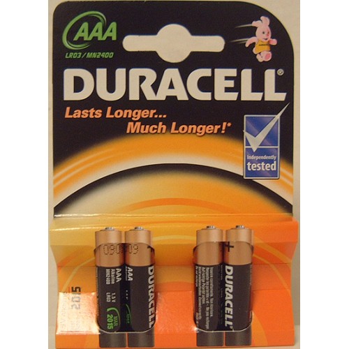 Duracell AAA/LR03, Alkaline Basic MN2400, 4 vnt. Baterijos Duracell