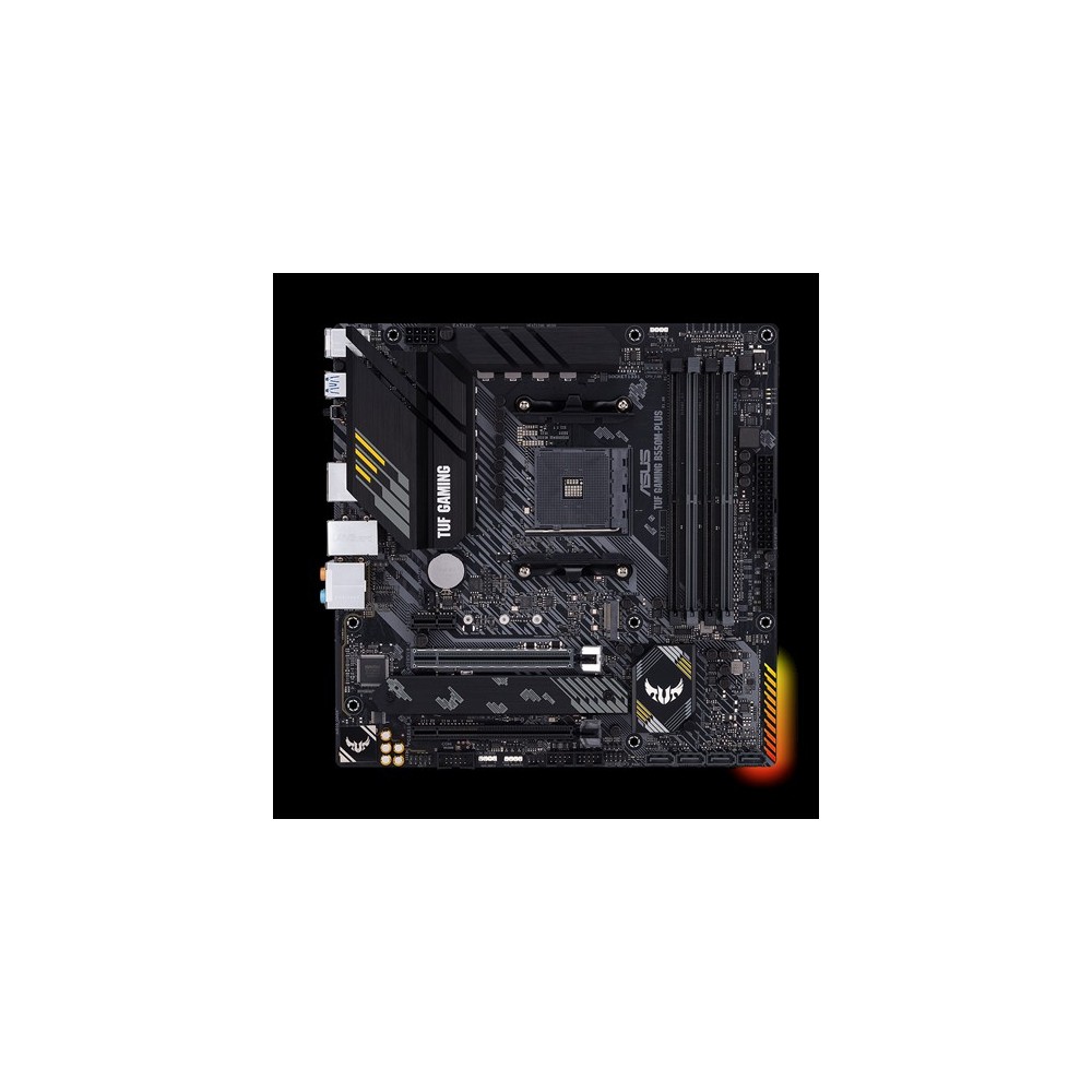 Asus TUF Gaming B550M-Plus 4 atminties lizdai, procesorių šeima AMD, Micro ATX, DDR4