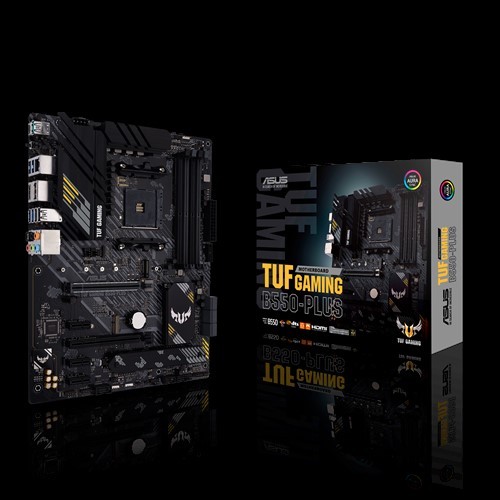 Asus TUF GAMING B550-PLUS 4 atminties lizdai, procesorių šeima AMD, ATX, DDR4, procesoriaus