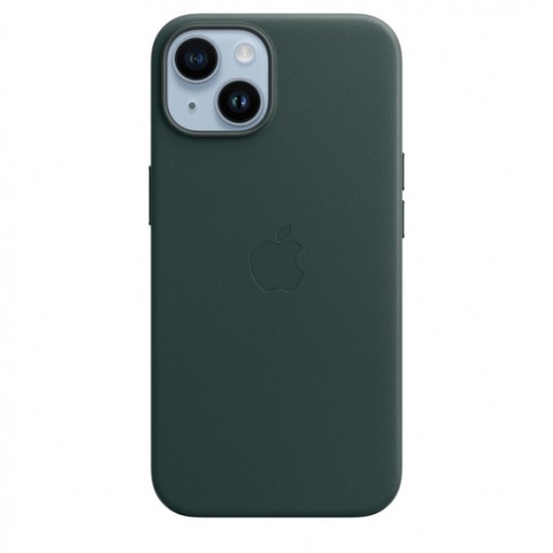 Apple 14 Leather Case with MagSafe Forest Green
