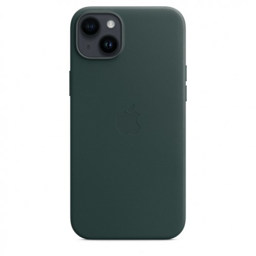 Apple 14 Plus Leather Case with MagSafe Forest Green