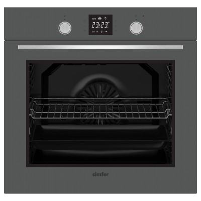 Simfer Oven 8408EERSC and Hob H6.040.DECSP 80 L, Multifunctional, Easy to Clean Enameled Cavity, Touch/Pop-up knobs, Height 60 c