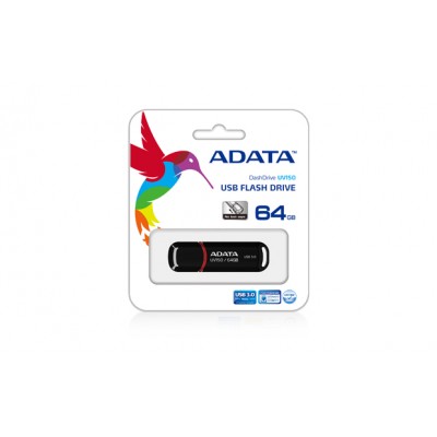 ADATA UV150 64 GB, USB 3.0, juoda Išoriniai kietieji diskai ADATA