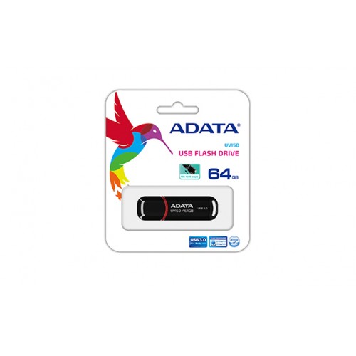 ADATA UV150 64 GB, USB 3.0, juoda Išoriniai kietieji diskai ADATA