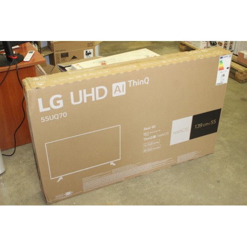 SALE OUT. LG 55UQ70003LB 55" (139 cm) UHD 4K TV LG 55UQ70003LB 55" (139 cm), Smart TV, WebOS, 4K UHD, 3840 2160, Wi-Fi, DVB-T2/C