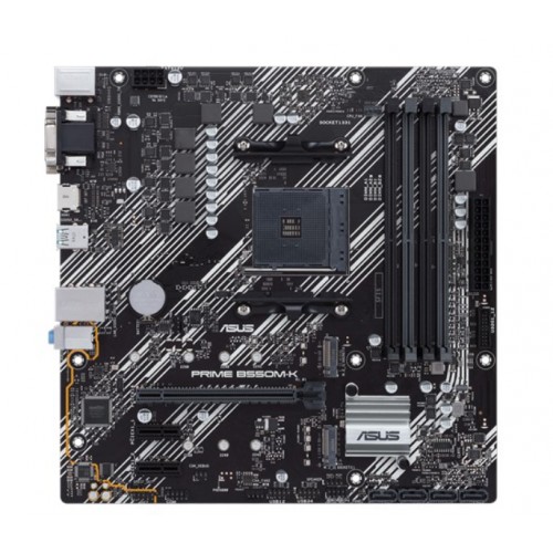 Asus PRIME B550M-K 4 atminties lizdai, procesorių šeima AMD, Micro ATX, DDR4, procesoriaus