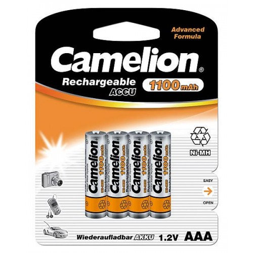 Camelion AAA/HR03, 1100 mAh, Ni-MH įkraunamos baterijos, 4 vnt. Baterijos Camelion
