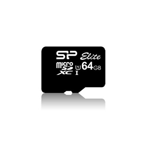 Silicon Power Elite“ UHS-I 64 GB, „MicroSDXC“, „Flash“ atminties klasė 10, SD adapteris
