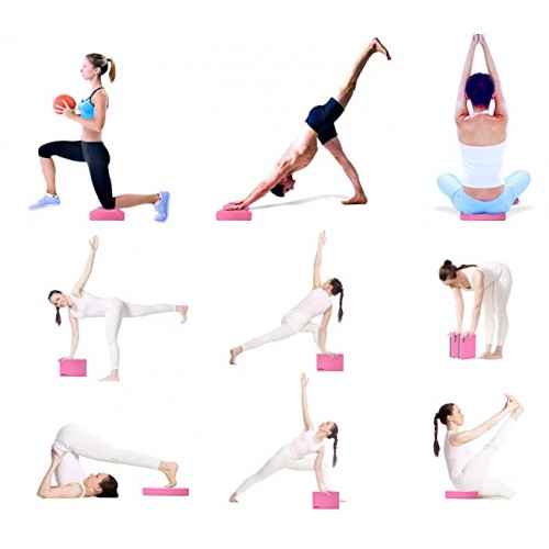 PROIRON Yoga Block pratimų plyta, 305 x 205 x 50 mm, 1 vnt, Violetinė, Didelio tankio EVA putos