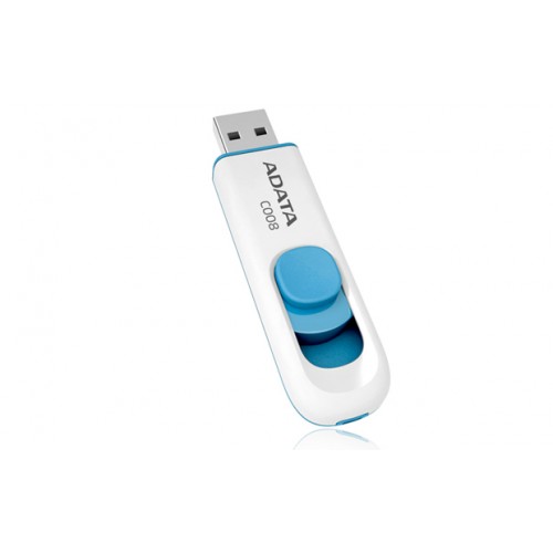 ADATA C008 64 GB, USB 2.0, balta/mėlyna Išoriniai kietieji diskai ADATA