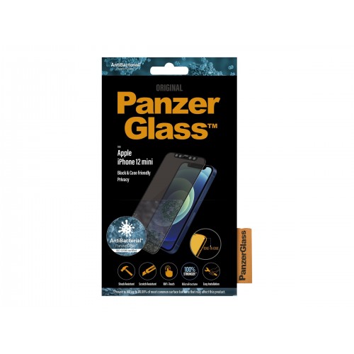 PanzerGlass Apple, iPhone 12 mini, Stiklas, Juodas, Privatus stiklas Apsauginiai stikliukai