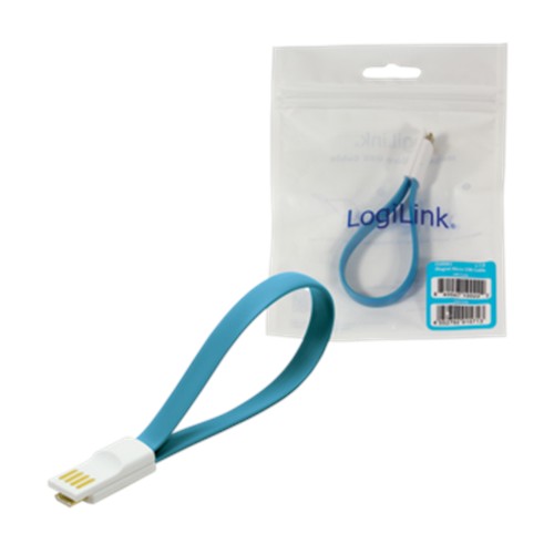 CU0085 USB kabelis, magnetinis, AM į Micro BM, mėlynas Logilink Adapteriai Logilink