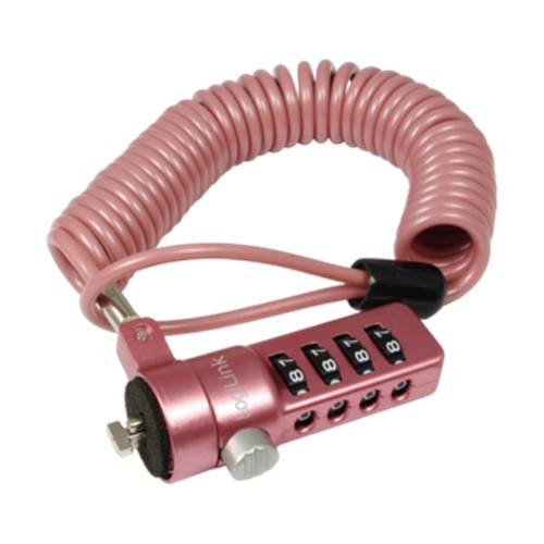 Logilink NBS007, nešiojamojo kompiuterio ritės kabelio užraktas, rožinis Logilink Priedai