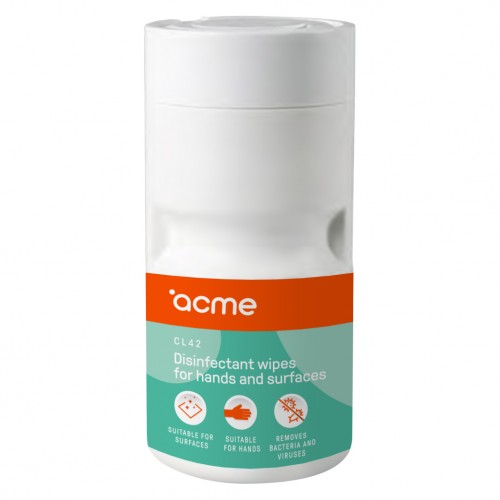 Acme CL42 dezinfekcinis valomasis rankšluostis rankoms ir paviršiui, 100 vnt. Valymo ir