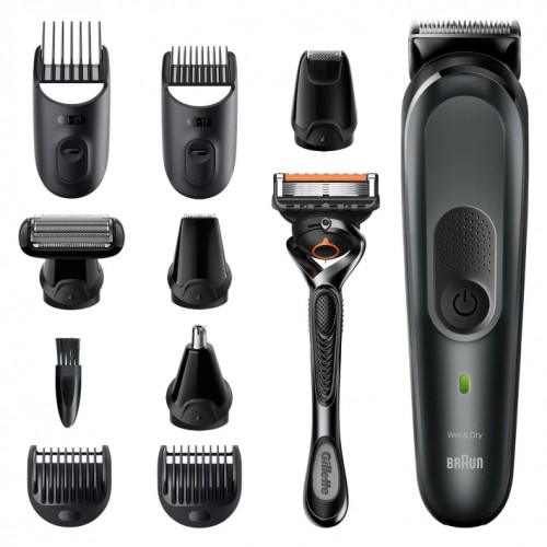 Braun All-in-one trimmer MGK 7321 Cordless, Number of length steps 13, Black