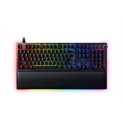 Razer Huntsman V2, optinė žaidimų klaviatūra, RGB LED lemputė, rusiška, juoda, laidinė