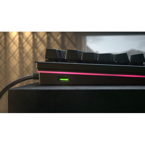 Razer Huntsman V2, optinė žaidimų klaviatūra, RGB LED lemputė, rusiška, juoda, laidinė