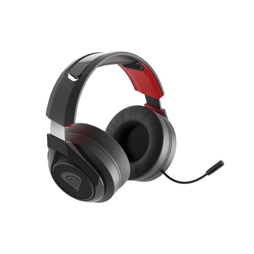 Genesis Gaming“ ausinės „Selen 400“ įmontuotas mikrofonas, raudona/juoda, galvos juosta/ant