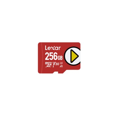 Lexar Play UHS-I MicroSDXC, 256 GB, Flash atminties klasė 10, raudona, 150 MB/s Atminties