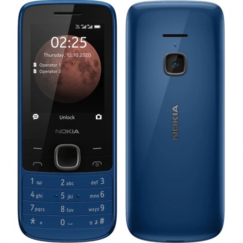 Nokia 225 4G TA-1316 Blue, 2,4 colio, TFT, 240 x 320 pikselių, 64 MB, 128 MB, Dvi SIM