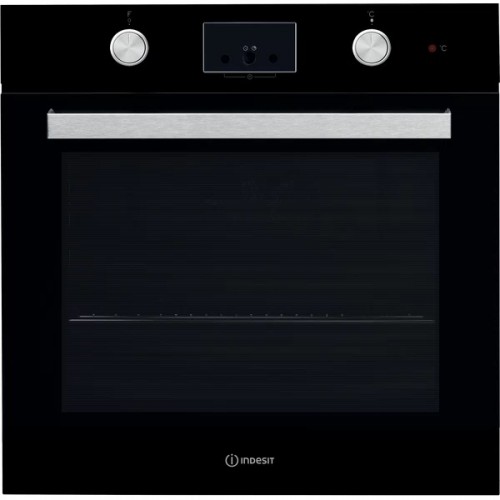 INDESIT Oven IFW 65Y0 J BL 66 L, Multifunctional, Manual, Mechanical control, Height 60 cm, Width 60 cm, Black