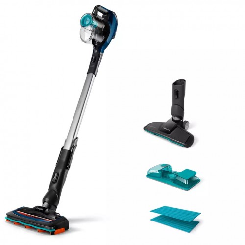 Philips Vacuum cleaner FC6719/01 Cordless operating, Handstick, Washing function, 21.6 V, Operating time (max) 50 min, Blue/Blac