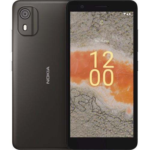 Nokia C02 Charcoal, 5.45 ", IPS LCD, 720 x 1440 pixels, Dual SIM, Nano Sim, 3G, Bluetooth, 4.2, USB version Micro, Internal RAM 