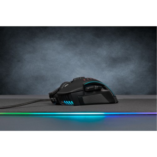 Corsair žaidimų pelė GLAIVE RGB PRO laidinė, 18000 DPI, juoda Kompiuterinės pelės Corsair