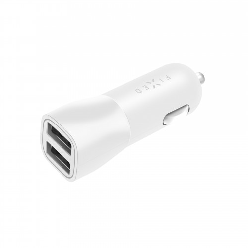 Fixed Car Charger Dual White, 15 W