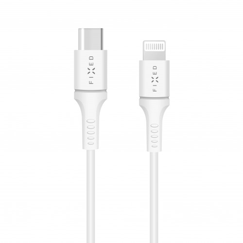 Fixed Data And Charging Cable With USB/lightning Connectors and PD support 1 m, White