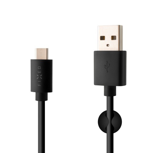 Fixed Data And Charging Cable With USB/USB-C Connectors 2 m, Black