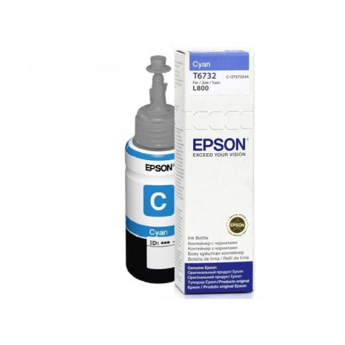 Epson T6732 rašalo buteliukas 70 ml rašalo kasetė, žalsvai mėlyna Spausdintuvų reikmenys Epson
