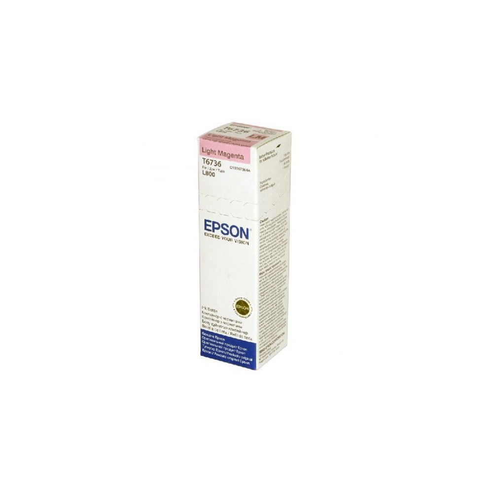 Epson T6736 Rašalo butelis 70 ml Rašalo kasetė, šviesiai purpurinė Spausdintuvų reikmenys Epson