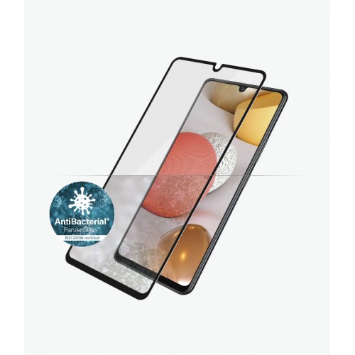 PanzerGlass Samsung, Galaxy A42 5G, antibakterinis stiklas, juodas, ekrano apsauga nuo pirštų