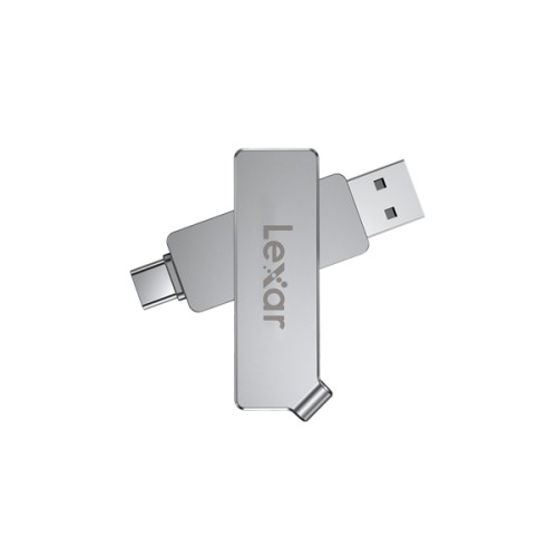 Lexar Flash Drive JumpDrive Dual Drive D30c 256 GB, USB Type-C ir USB Type-A, Sidabrinė